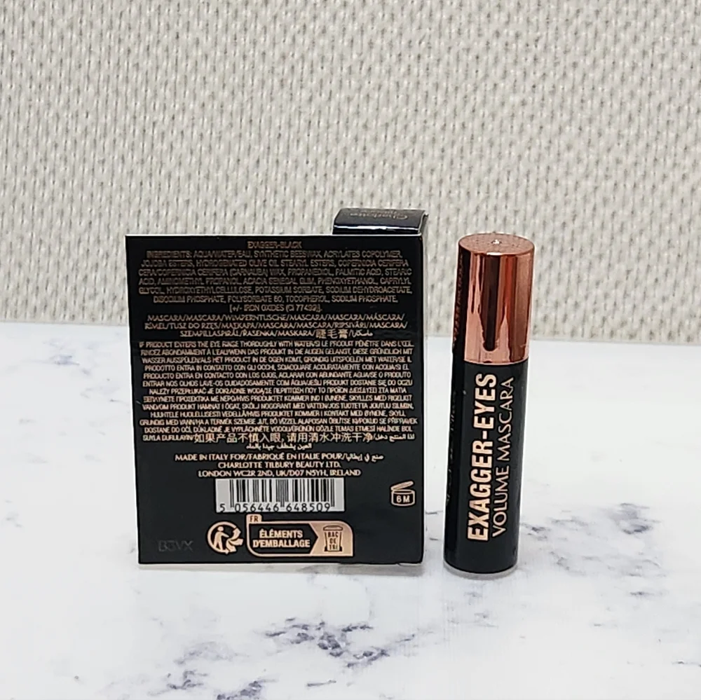 Charlotte Tilbury Exagger-Eyes Volume Mascara Mini Size .06 oz